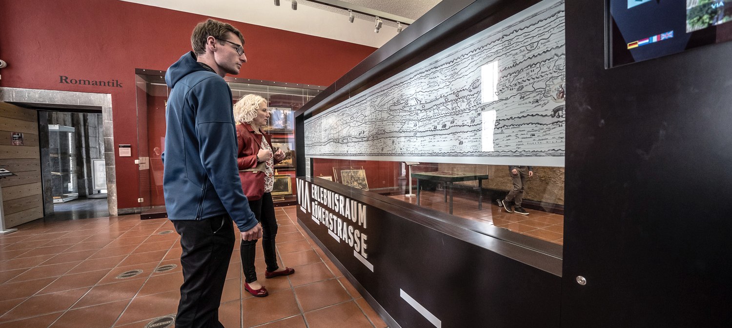 Erlebnisraum Römerstraße im Museum Zitadelle Jülich, © Dennis Stratmann | Kreis Düren