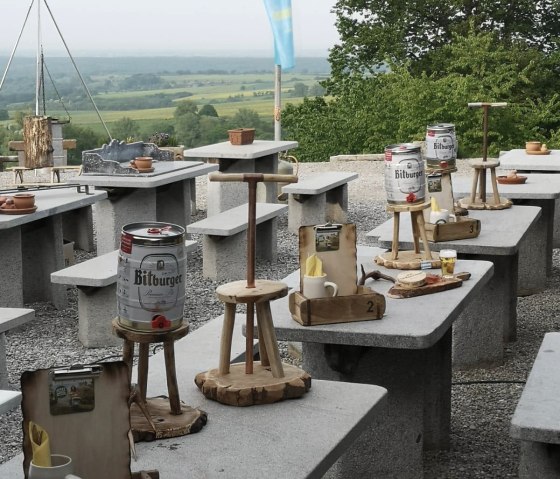 Jardin de bière décoré, © Welters Stube