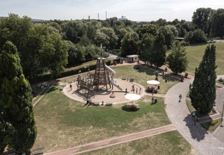 Spielplatz im Brückenkopf-Park, © Tobias Vollmer | Eifel Tourismus GmbH