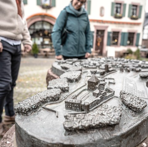 Tastmodell in der historischen Altstadt Nideggen, © Dennis Stratmann | Kreis Düren