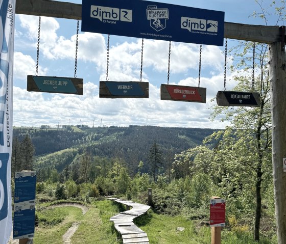 DIMB BikePark Rureifel Startbereich, © Kreis Düren